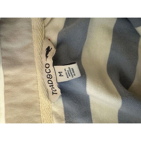Toad And Co Cotton Striped Polo Dress Size Med Vacation - Picture 4 of 5